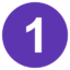 256px Eo circle deep purple number 1.svg