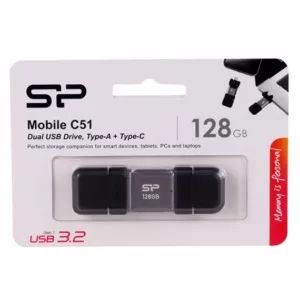 فلش مموری USB3.2 سیلیکون پاور مدل C51 ظرفیت 128 گیگابایت