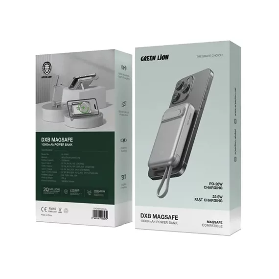 پاوربانک مگ سیف 10000 میلی آمپر گرین لاین مدل DXB