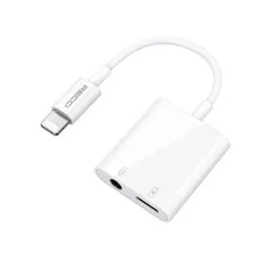 مبدل لایتنینگ به جک 3.5 میلی متر و درگاه لایتنینگ رسی مدل RDS-A10