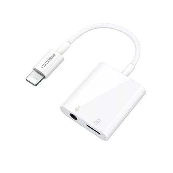 مبدل لایتنینگ به جک 3.5 میلی متر و درگاه لایتنینگ رسی مدل RDS-A10